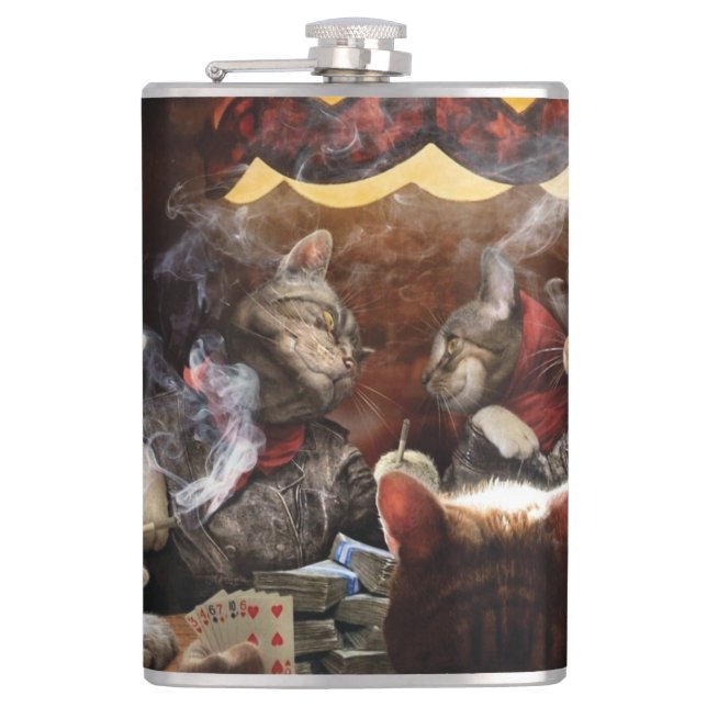 Cantil Gatos jogando pôquer (Frente)