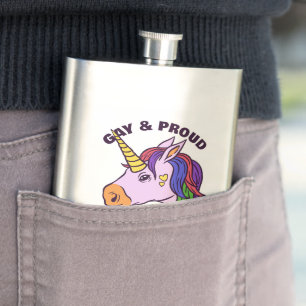 Cantil Gay de Texto Personalizado Unicorn