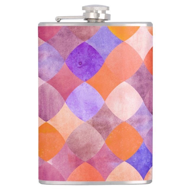 Cantil Geométrico em aquarela, escamas árabes. (Frente)