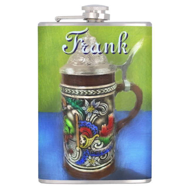 Cantil German Beer Stein w/Hinged Lid Personalized (Frente)