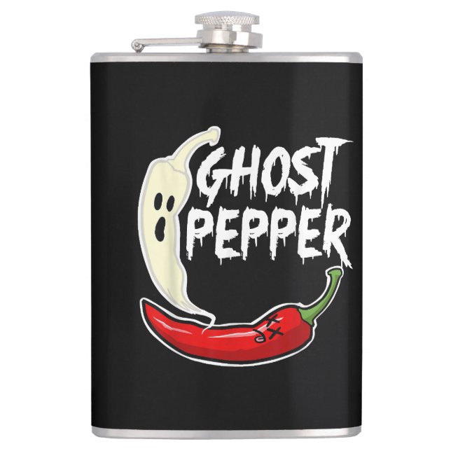 Cantil Ghost Pepper Funny Spicy Hot Halloween Peppe (Frente)