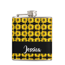 Cantil Girassóis amarelos em preto