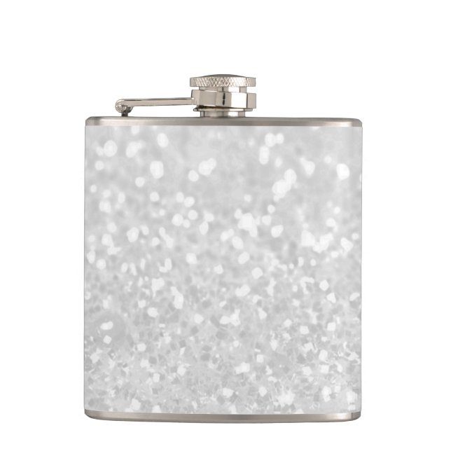 Cantil Glamour elegante chique Brilho Falso Branco (Frente)