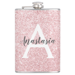 Cantil Glitter Dourado Rosa de Chic e Trendy Monograma de