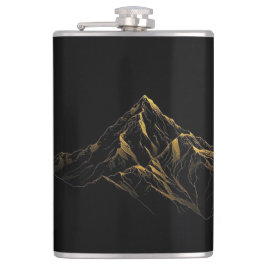Cantil Gold textured abstract mountain lineart
