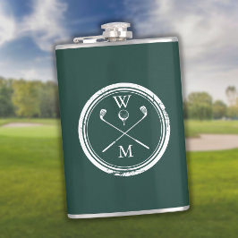 Cantil Golf Verde Esmeralda Monograma Personalizado