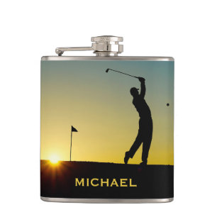 Cantil Golfista ao Pôr do Sol Personalizado