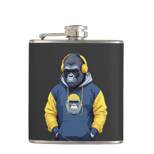 Cantil Gorilla Vestindo Hoodie Funny Legal Caráter Animal