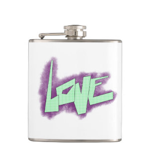 Cantil grafite de amor roxo verde menta tipografia pontos