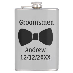 Cantil Gravata Borboleta Personalizada Preta Cinza Presen