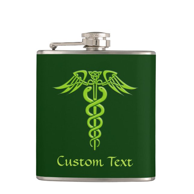 Cantil Green Celtic Knot Caduceus (Frente)
