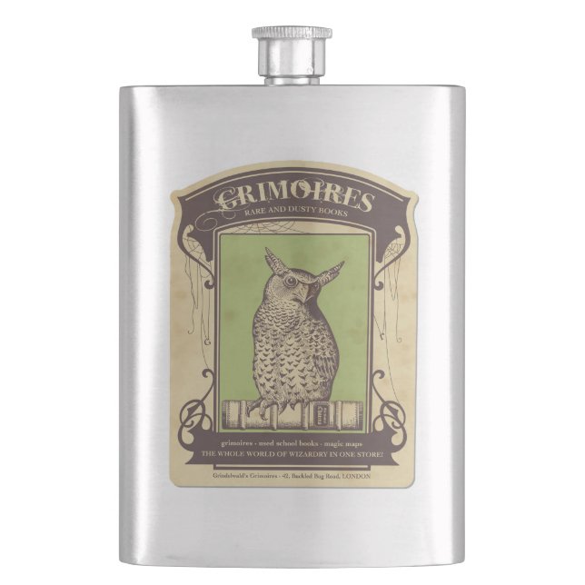 Cantil Grimoires Owl Flask (Frente)