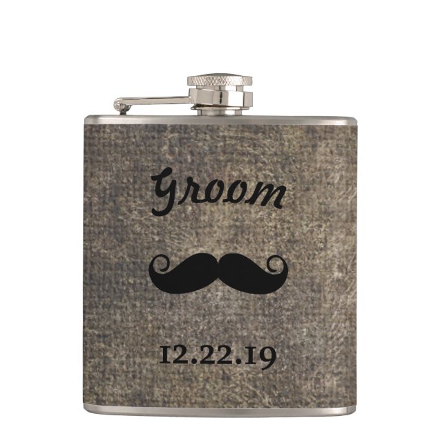 Cantil Groom Flask Mustache (Frente)