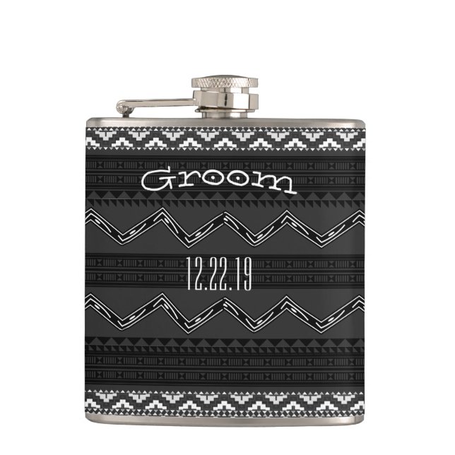 Cantil Groom Flask Mustache (Frente)
