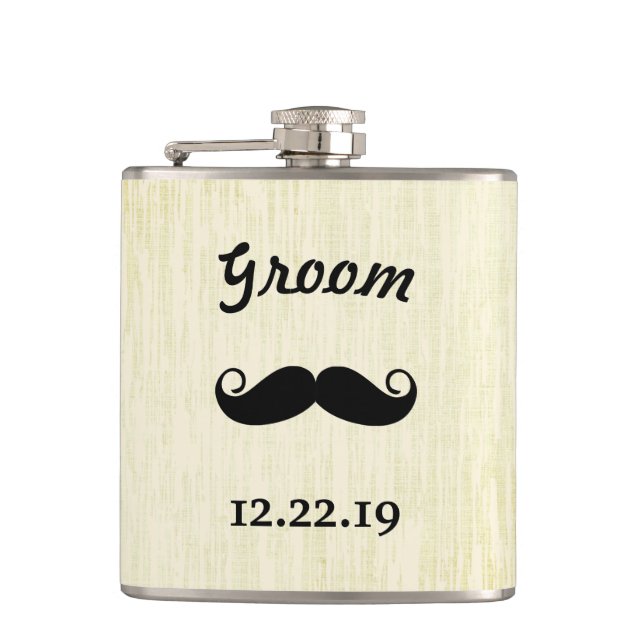 Cantil Groom Flask Mustache (Frente)