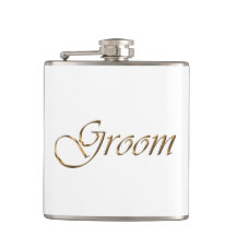 Groom, guião dourado, branco chic elegante