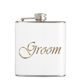 Cantil Groom, guião dourado, branco chic elegante