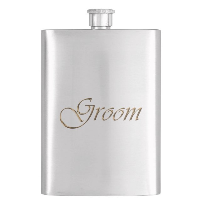 Cantil Groom, guião dourado, chic elegante (Frente)