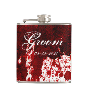 Cantil Groom Whiskey Flask Splatter Vampiro Gótico