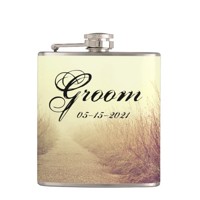 Cantil Groom Whiskey Flask Sunrise Caminho de Caminho S (Frente)