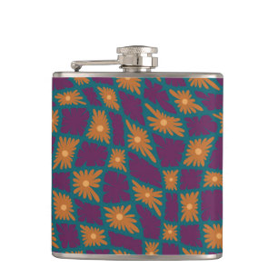 Cantil Groovy Wavy Trippy 60s Flor Verifica Laranja Cor-d
