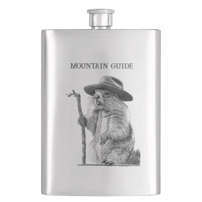 Cantil Guia de montanha - design de marmota (Frente)