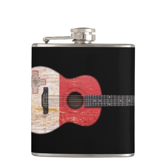 Cantil Guitarra acústica envelhecida e vestida da (Frente)