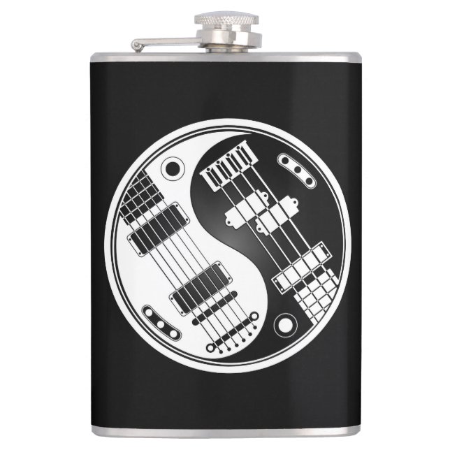 Cantil Guitarra branca e preta e Yin baixo Yang (Frente)