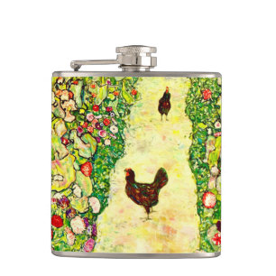 Cantil Gustav Klimt Garden com Galinhas