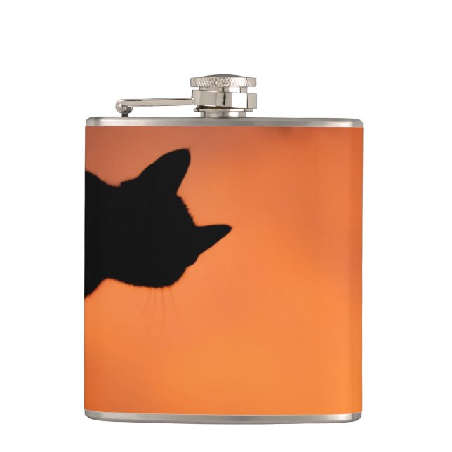 Cantil Halloween Black Cat Orange Background Personalizar (Frente)