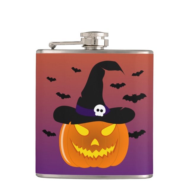 Cantil Halloween Pumpkin Jack o’ Lantern Withat (Frente)