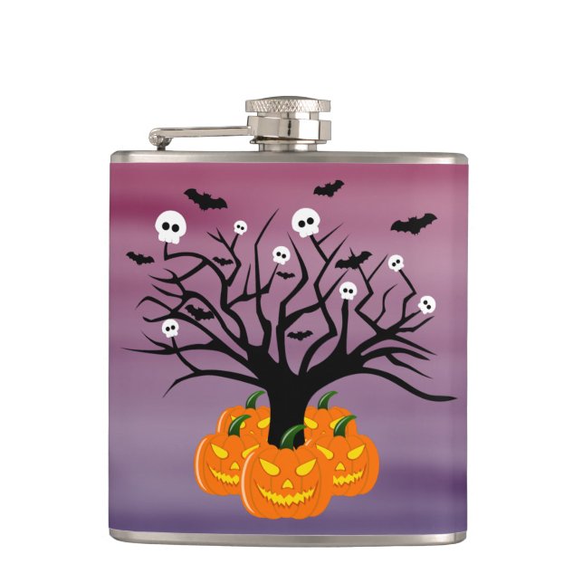 Cantil Halloween Pumpkin Jack o’ Lanterna Árvore Morto (Frente)