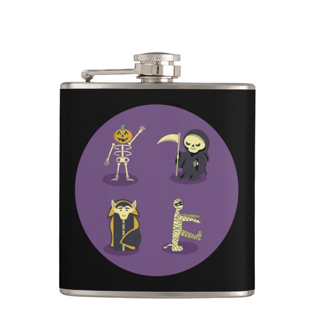 Cantil Halloween Skeleton Dracula Mummy Grim Reaper (Frente)