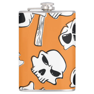 Cantil Halloween Skulls Bones Doodle Patterno