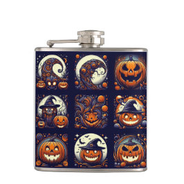 Cantil Halloween Vinyl Wrapped Flask