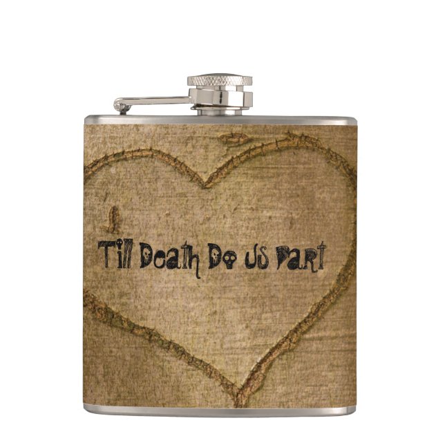 Cantil Halloween Wedding Vinyl Flask (Frente)