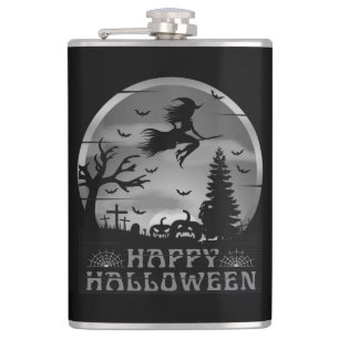 CANTIL HALLOWEEN WITCH GRAVEYARD PRETO E BRANCO