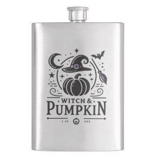 Cantil Halloween Witch Hat e Pumpkin Design Magic Art