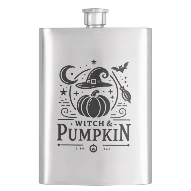 Cantil Halloween Witch Hat e Pumpkin Design Magic Art (Frente)