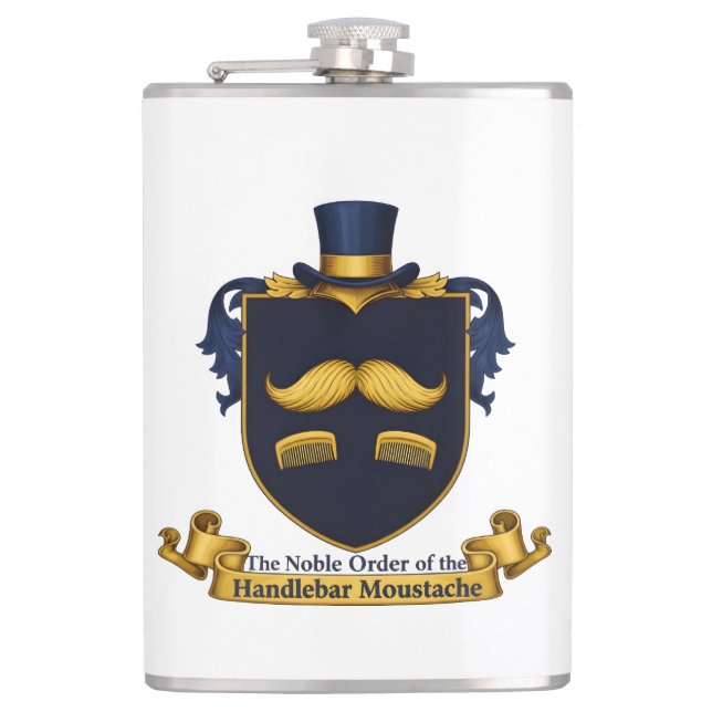 Cantil Handlebar Moustache Gentleman's Flask (Frente)
