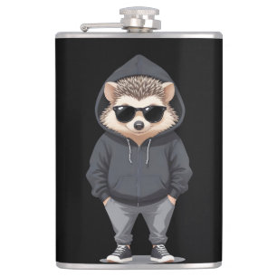 Cantil Hedgehog Vestindo Hoodie Funny Legal Vetor Animal