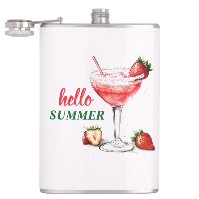 Cantil Hello Summer | Strawberry Cocktail Flask (Aberto)