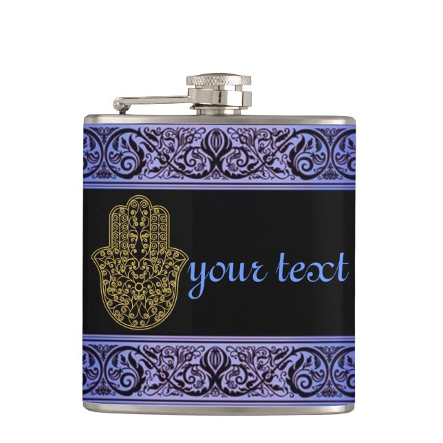 Cantil henna hamsa hand Flask (Frente)