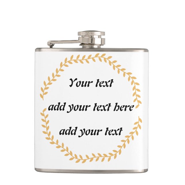 Cantil Hip de aço inoxidável personalizável com Elegan (Frente)