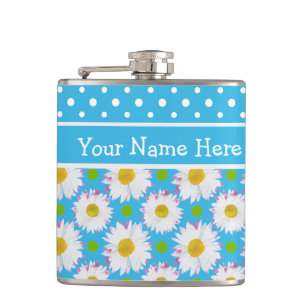 Cantil Hip Flask to Personalize: Polkas, Visitas em Azul