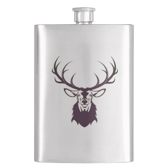 Cantil Hip flask with deer / Flachmann mit Hirsch (Frente)