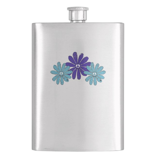 Cantil Hippie - Sinal de Paz Flor Poder Puro Aqua (Frente)