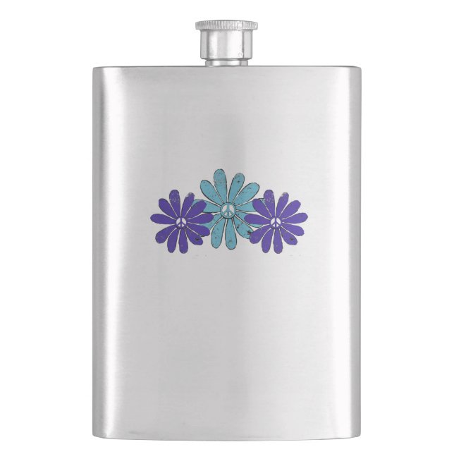 Cantil Hippie - Sinal de Paz Flor Potência Aqua Roxo (Frente)