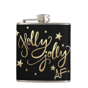 Cantil Holly Jolly AF   Manuscrito brilhante Dourado Faux