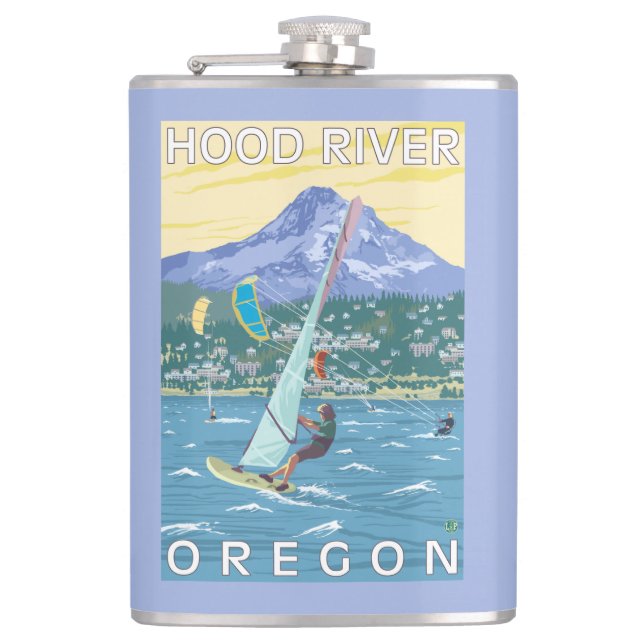 Cantil Hood River, surfistas de ORWind & pensionistas do (Frente)